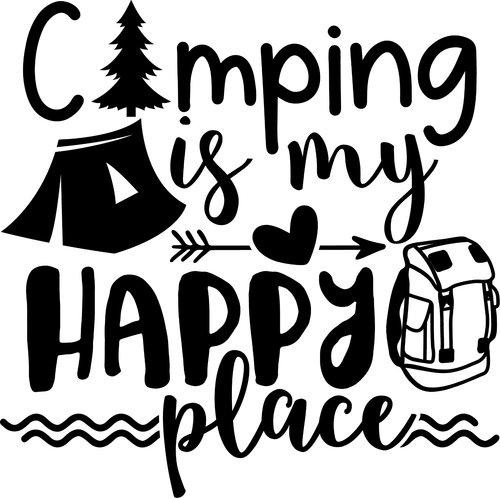 camping_is_my_happy_place Poster Canvas Movie Film Print A0 A1 A2 A3 A4 A5 A6 Ar