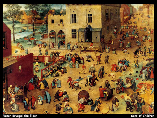 pieter-bruegel-the-elder--sets-of-children_11018618433_o(1) Poster Canvas Movie