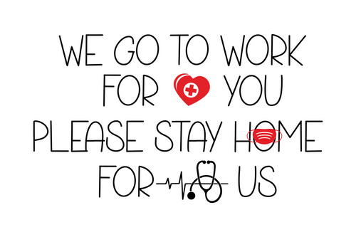 STAY HOME FOR US-01 Poster Canvas Movie Film Print A0 A1 A2 A3 A4 A5 A6 Art Wall