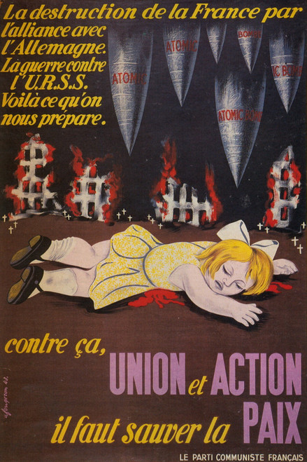 1948 André Fougeron Union et Action, il faut sauver la paix première version,