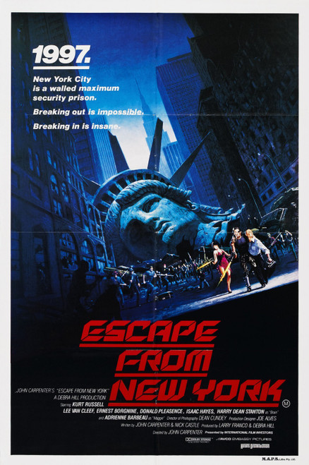 Escape From New York 02 Poster Canvas Movie Film Print A0 A1 A2 A3 A4 A5 A6 Art