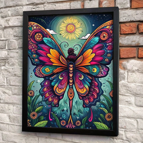 Butterfly Wall Art Colourful Picture Nature Decor For The Bedroom Rainbow Art Po