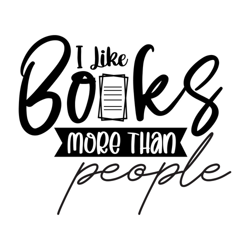 I Like Books More Than People-01 (3) Poster Canvas Movie Film Print A0 A1 A2 A3