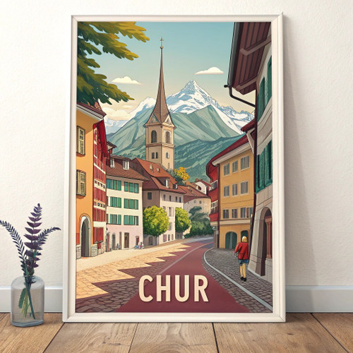 Captivating Chur Switzerland Travel Poster - Alpine Charm Art Print Poster Canva Captivating Chur Switzerland Travel Poster - Alpine Charm Art Print Poster Canva