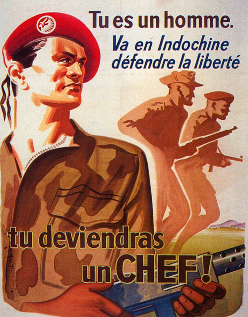 1948 Tu es un homme va en Indochine tu deviendra un chef Guerre d'Indochine, P