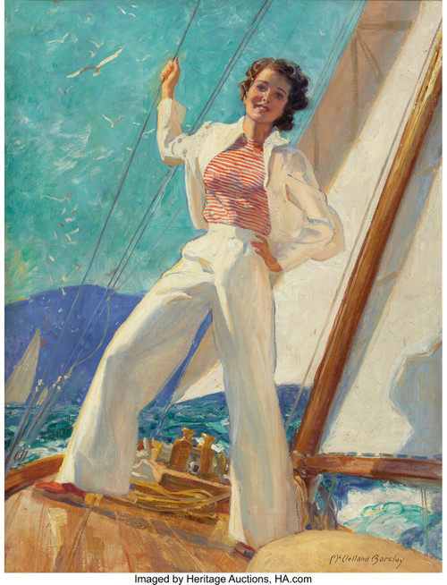 MCCLELLAND BARCLAY (American, 1891-1943). Pictorial Review cover, September 1933