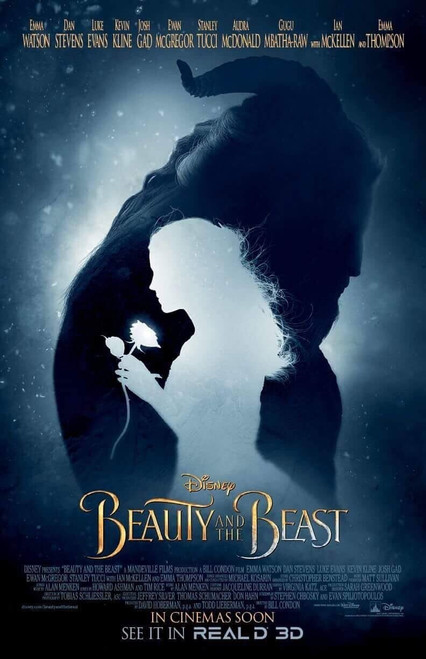 Beauty and the Beast (2017)_34 Movie Film Poster Canvas iconic design