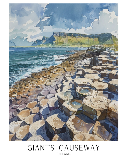 giants causeway island Poster Canvas Travel Holiday Trip Print Turism A0 A1 A2 A