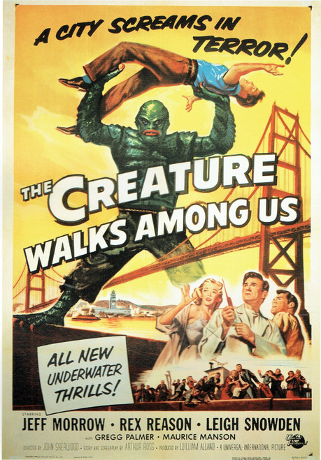 The Creature Walks Among Us- US 1956 Poster Canvas Movie Film Print A0 A1 A2 A3