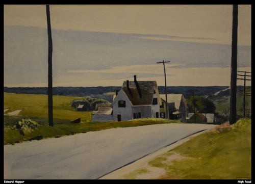 edward-hopper---high-road-jpb_14213694444_o(1) Poster Canvas Print Art Painting