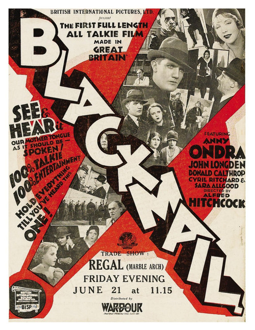 Blackmail 1 Poster Canvas Movie Film Print A0 A1 A2 A3 A4 A5 A6 Art Wall Decorat