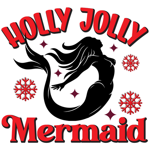 Holly jolly mermaid-01 Poster Canvas Movie Film Print A0 A1 A2 A3 A4 A5 A6 Art W