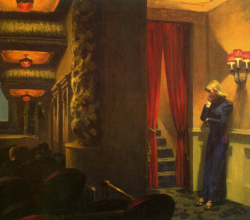 1939 Edward Hopper Cinema a New York New York Movie American painting Poster Can