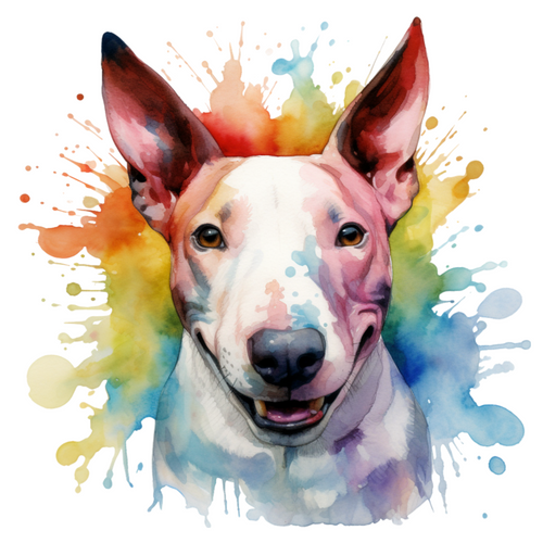 Miniature Bull Terrier (2) Poster Canvas Movie Film Print A0 A1 A2 A3 A4 A5 A6 A