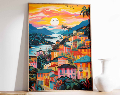 1_Colombia Travel Poster, Latin American Decor, Colombian Print, Floral Poster,