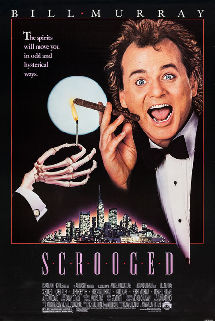 Scrooged (1988)_1 Poster Canvas Movie Film Print A0 A1 A2 A3 A4 A5 A6 Art Wall D