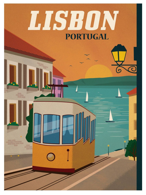 Lisbon vintage travel 37 Art Gallery Poster Canvas Print Wall Decoration A0 A1 A