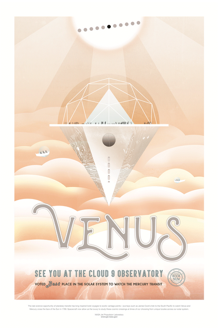 Visions of the Future NASA Venus small Poster Canvas Movie Film Print A0 A1 A2 A