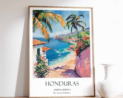 9_Honduras Print, Honduras Travel Poster, North America Travel Poster, Caribbean