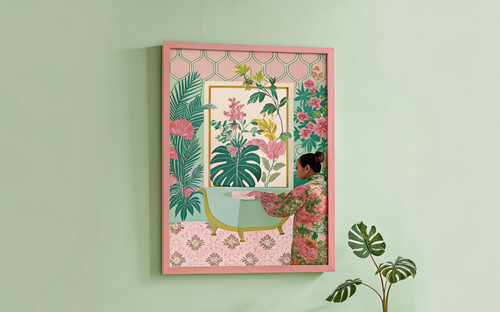 Friends of the Sea Botanical Bath Art Print - Unframed A6 A5 A4 A3 A2 A1 - Shell