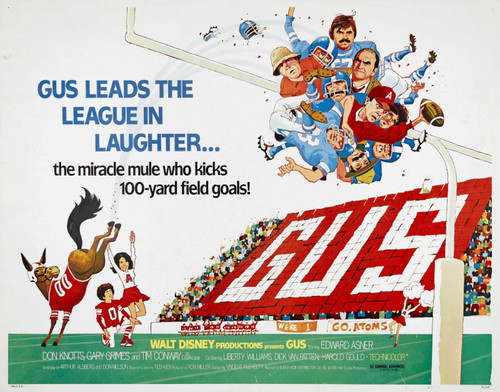 Gus (1976)_3 Movie Film Poster Canvas iconic design