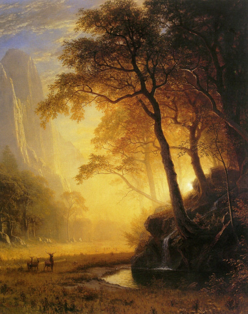 1875 Albert Bierstadt Heach Hetchy Canyon American painting Poster Canvas Movie