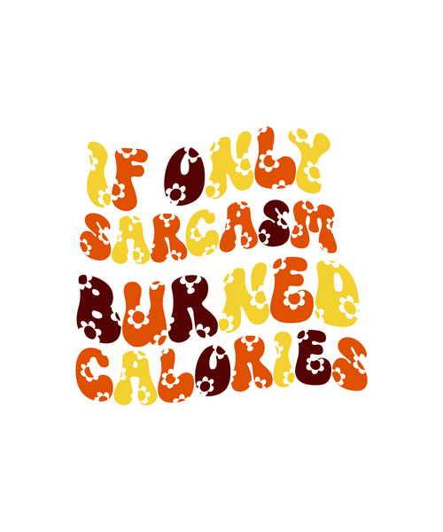 If Only Sarcasm Burned Calories-01 (5) Poster Canvas Movie Film Print A0 A1 A2 A
