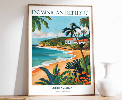 2_Dominican Republic Print, Dominican Republic Travel Poster, Caribbean Print, F