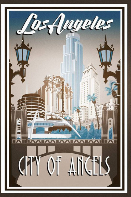 Los Angeles Retro Classic Travel Poster (13) Poster Canvas Travel Holiday Trip P