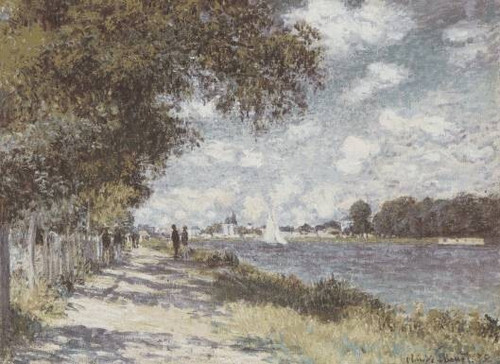 MONET-Claude-1875-The-Seine-at-Argenteuil Poster Canvas Movie Film Print A0 A1 A