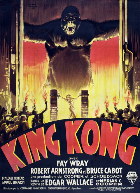 King Kong Poster 1933 - Poster (A0-A4) Film Movie Picture Art Wall Decor Actor