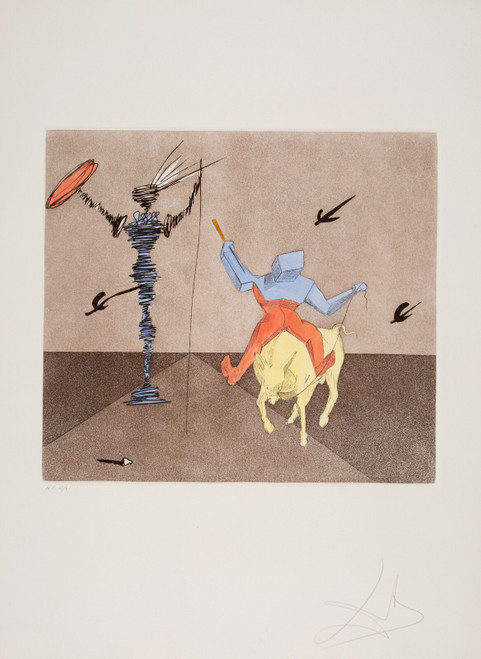 Salvador Dali (1904-1989). Master and Squire, from Historia de Don Quichotte de