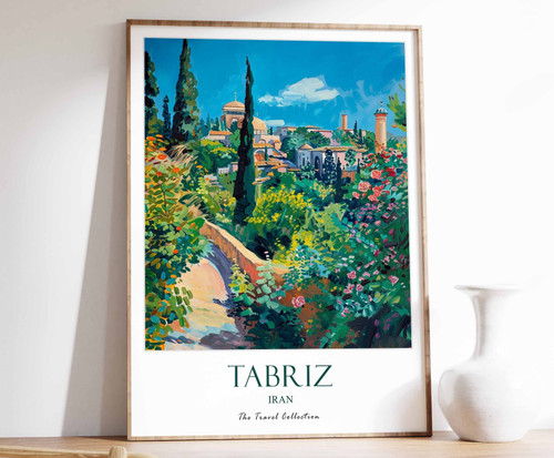 5_Tabriz Print, Tabriz Travel Poster, Middle East Travel Print, Islamic Decor, G