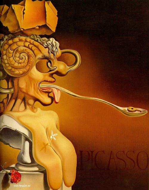 Salvador Dali - Portrait of Picasso Poster Canvas Movie Film Print A0 A1 A2 A3 A