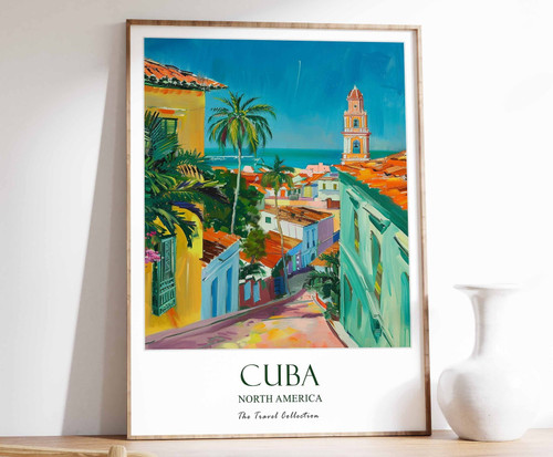 6_Cuba Poster, Cuba Travel Print, North America Travel Art, Tropical Decor, Flor