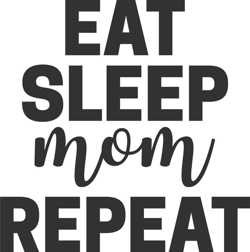 004SC Eat Sleep Mom Repeat Funny Poster Design Canvas Motivation Print A0 A1 A2