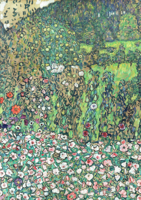 Gustav Klimt - Detail of Garden Landscape with Rounded Mountaintop 1916 Poster C