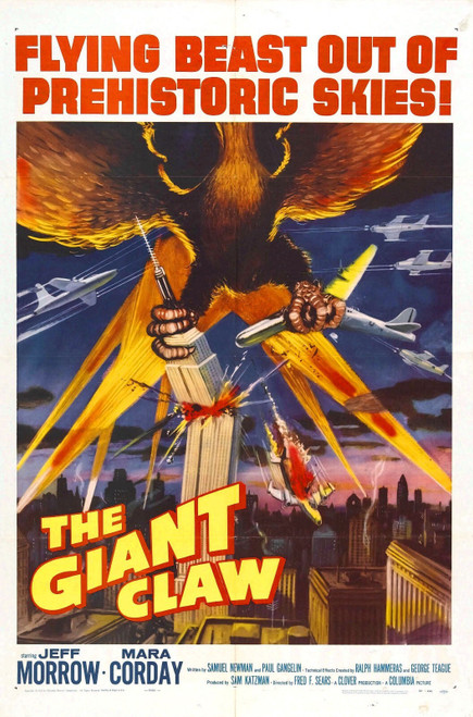 Giant Claw 01 Poster Canvas Movie Film Print A0 A1 A2 A3 A4 A5 A6 Art Wall Decor