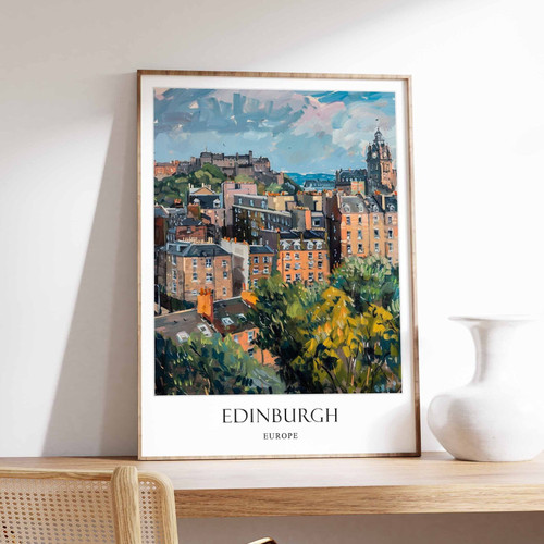8_Edinburgh Poster, Home Decor, Edinburgh Wall Art, Scottish Travel Poster, Scot