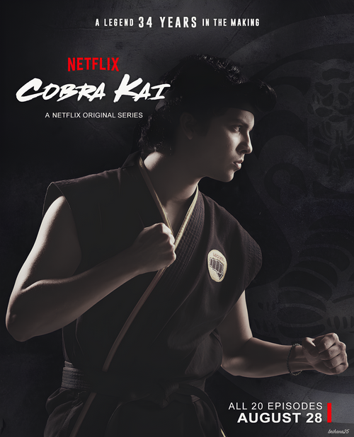 Cobra Kai set 4-upscaled Poster Canvas Movie Film Print A0 A1 A2 A3 A4 A5 A6 Art