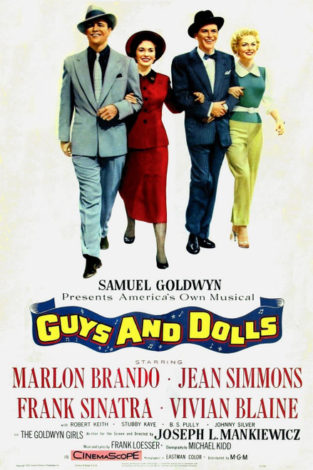 Guys and Dolls (1955)_1 Movie Film Poster Canvas iconic design