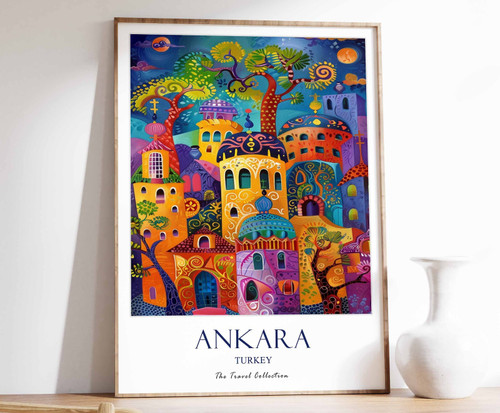 6_Ankara Print, Ankara Travel Poster, Turkey Travel Print, Islamic Decor, Gift f