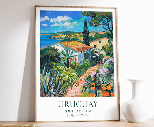 5_Uruguay Travel Poster, Uruguay Print, South America Travel Art, Tropical decor