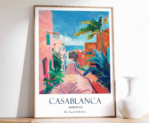 5_Casablanca Print, Casablanca Travel Poster, Middle East Travel Print, Islamic