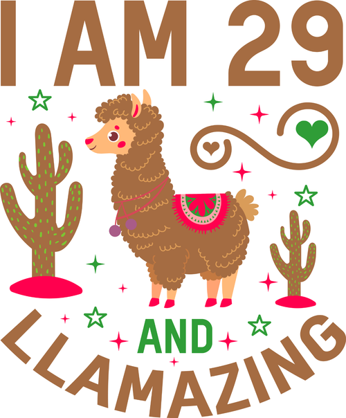 I Am 29 And Llamazing (2) Poster Canvas Movie Film Print A0 A1 A2 A3 A4 A5 A6 Ar