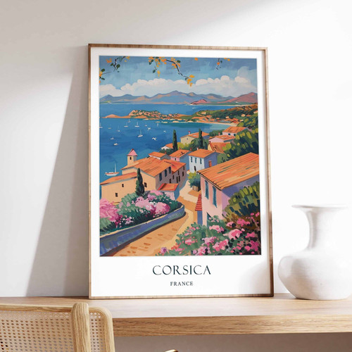 5_Corsica Poster, French Riviera Poster, Mediterranean Poster, Beach Poster, Eur