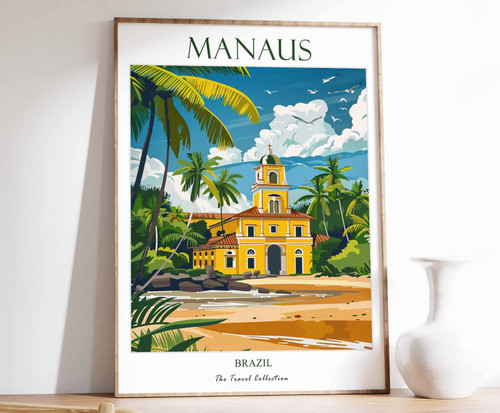 2_Manaus Print, Manaus Travel Poster, Brazil Travel Print, Tropical Decor, Botan