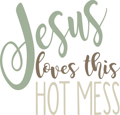 JESUS LOVES THIS HOT MESS 2 (2) Poster Canvas Movie Film Print A0 A1 A2 A3 A4 A5