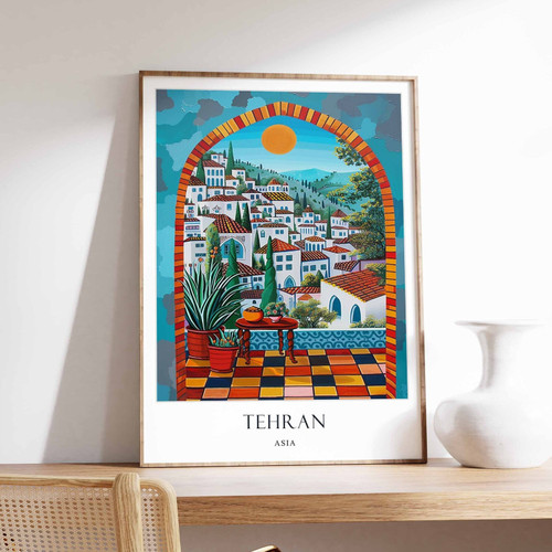 1_Tehran Poster, Islamic Decor, Islamic Art, Middle Eastern Art, Tehran Gift, Te