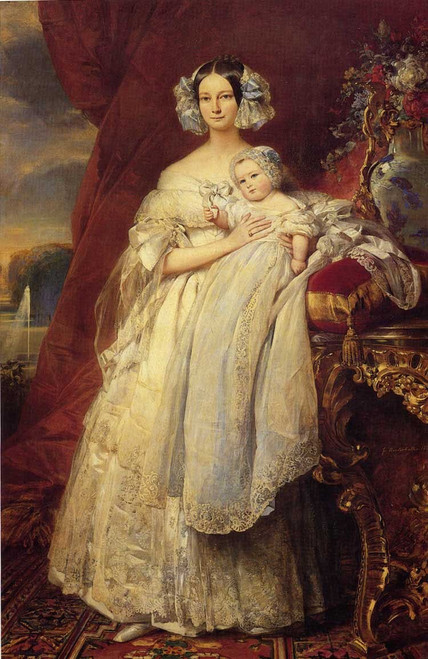 Winterhalter_Franz_Xavier_Helene_Louise_Elizabeth_de_Mecklem Poster Canvas Movie